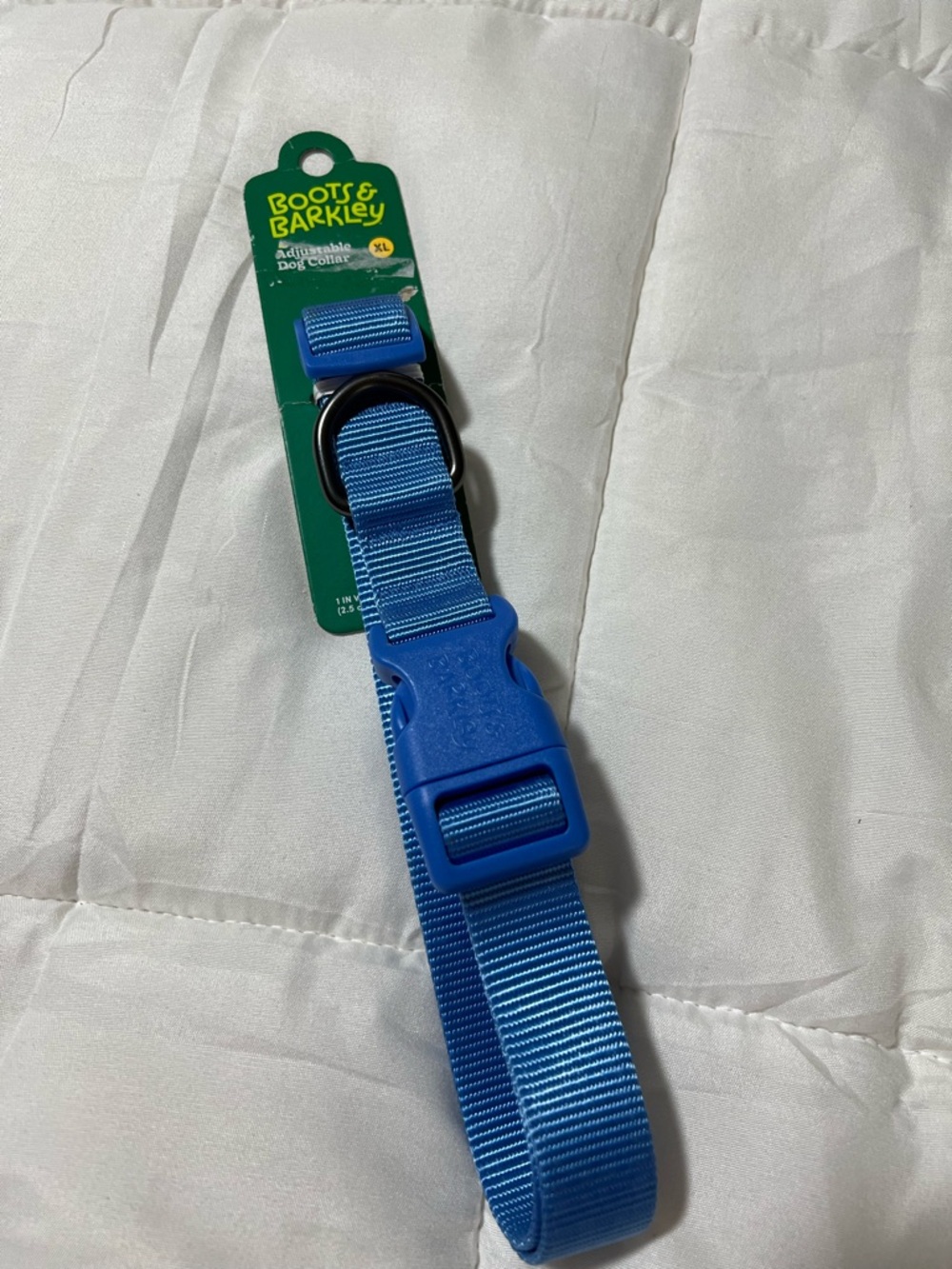 Boots & Barkley Adjustable Blue Nylon Dog Collar